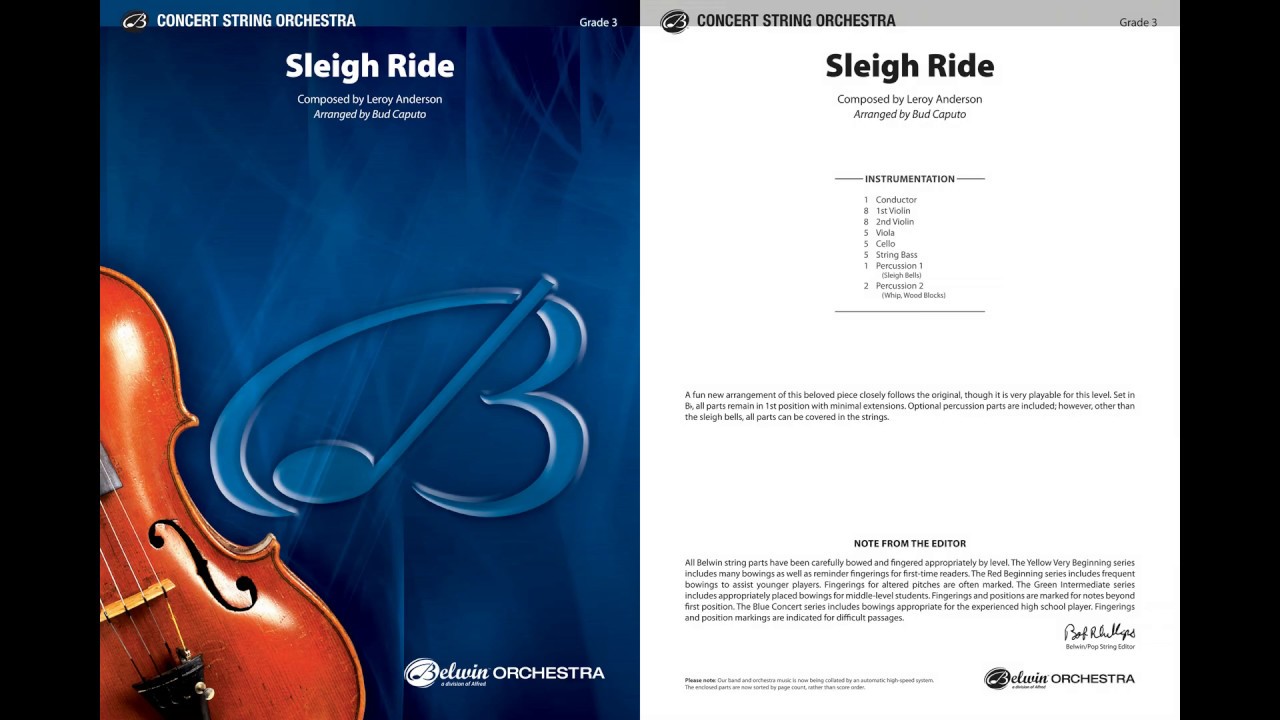 Sleigh Ride, arr. Bud Caputo – Score & Sound