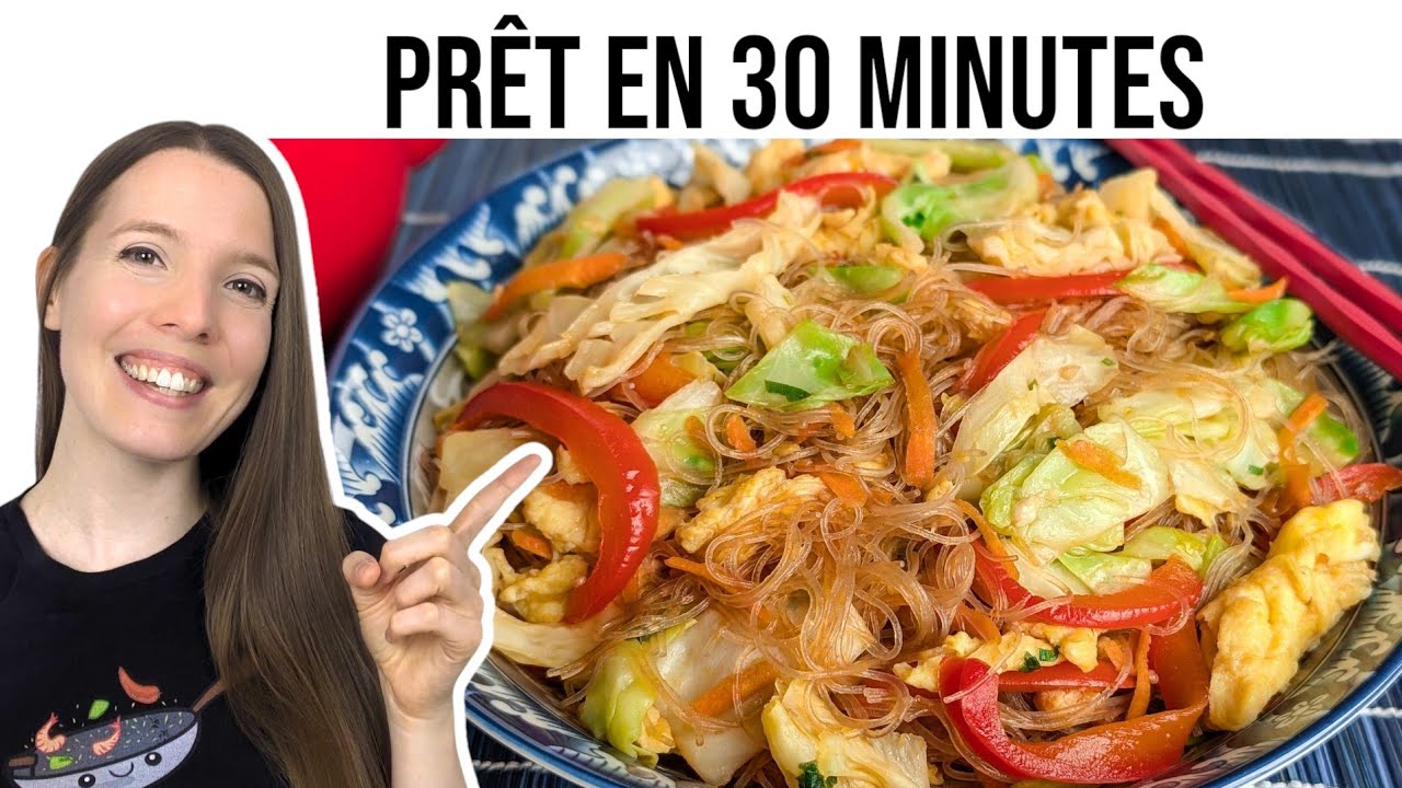 Recette Facile et Rapide: Sauté de Vermicelles et Chou HOP DANS LE WOK