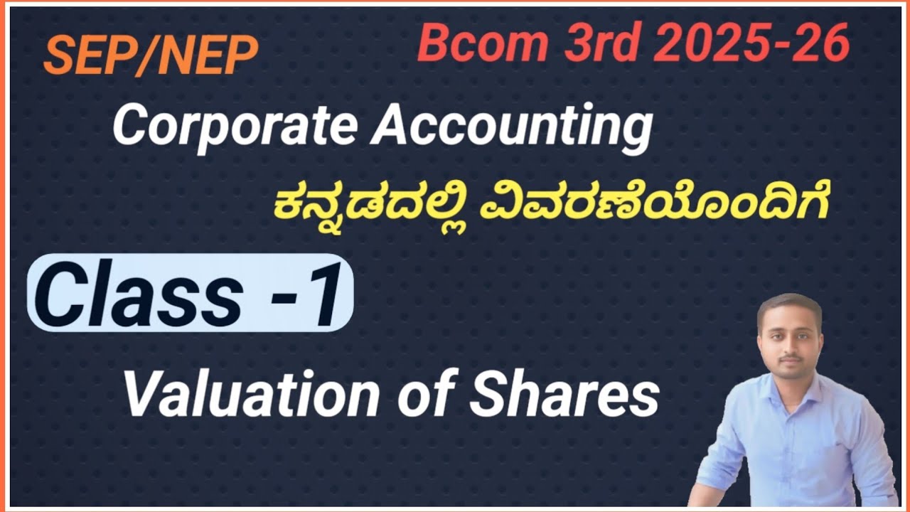  Valuation of Shares Class -1  2025-26 Bcom 3rd Sem