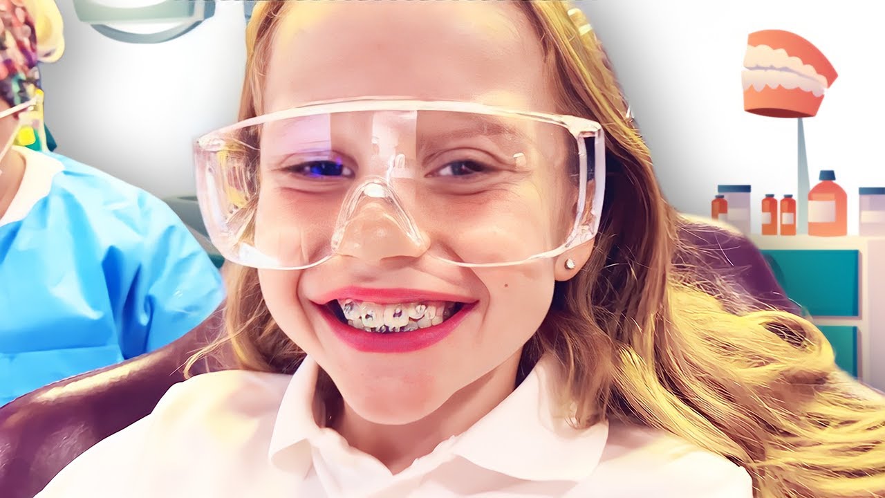 Nastya belajar betapa pentingnya bagi anak-anak untuk memakai kawat gigi