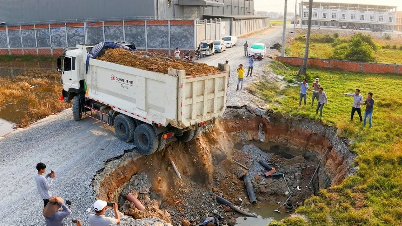 Start New Project 4K!! SHANTUI DH17C3 Cleaning Forests For Building The Water Using Stones in action