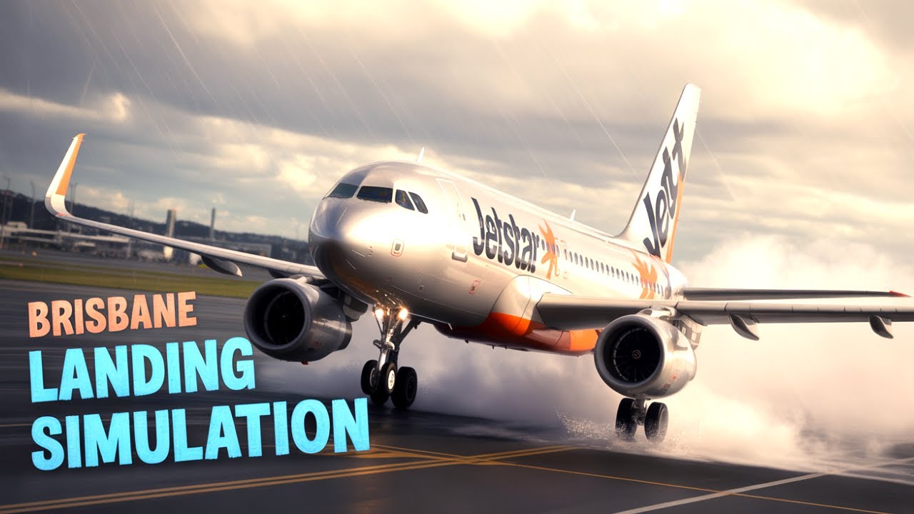 PILOT SKILLS: Jetstar A320 Crosswind Landing Brisbane Airport