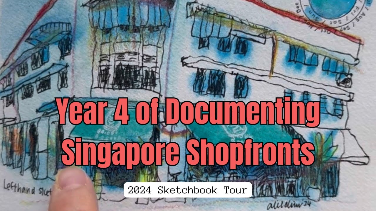 4 Years Documenting Singapore Shopfronts – Sketchbook Flip Through
