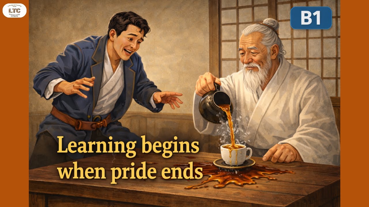 The Teacher and the Empty Cup | English Story with Worksheets (B1)