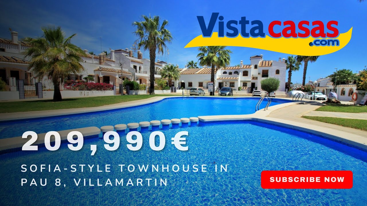 Sofía-Style Townhouse with Pool Access in Pau 8, Villamartin – 209,990€