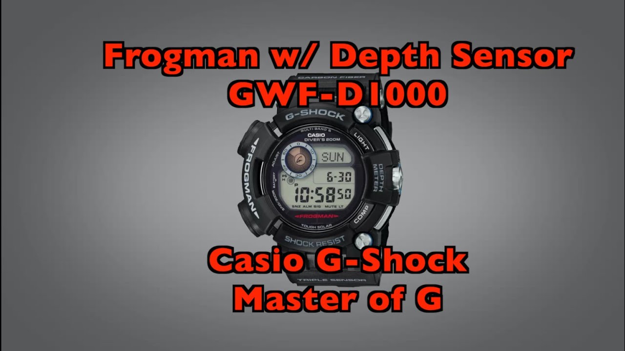 Демонстрация Casio G-Shock Frogman GWF-D1000 с датчиком глубины &mdash; абсолютный мастер G! с маркерам...