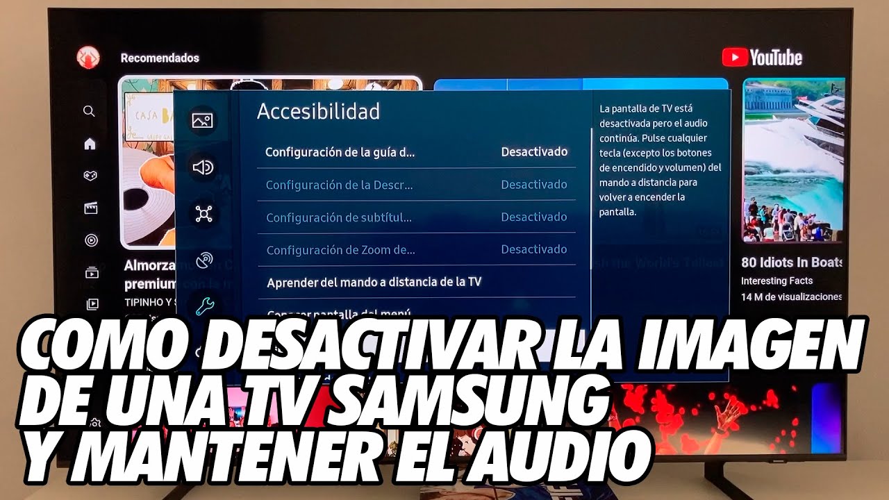 Como Desactivar la Imagen de una Smart TV Samsung y Mantener el Audio