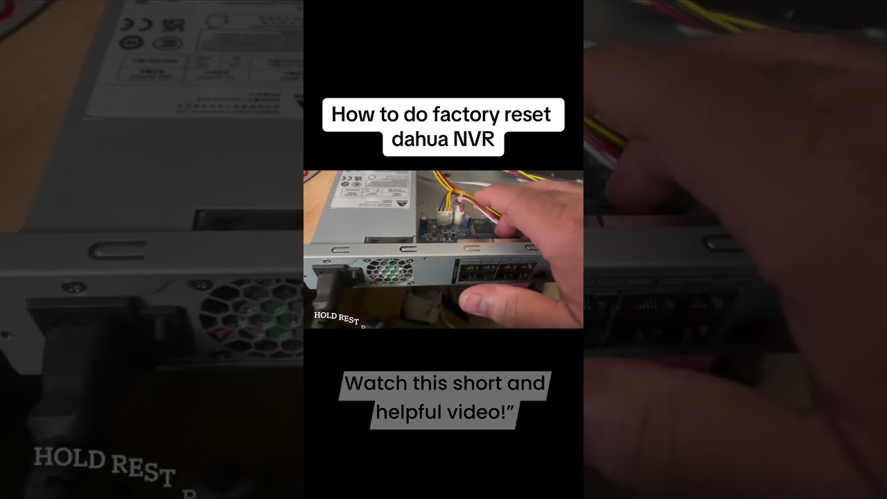 How to do factory reset dahua NVR