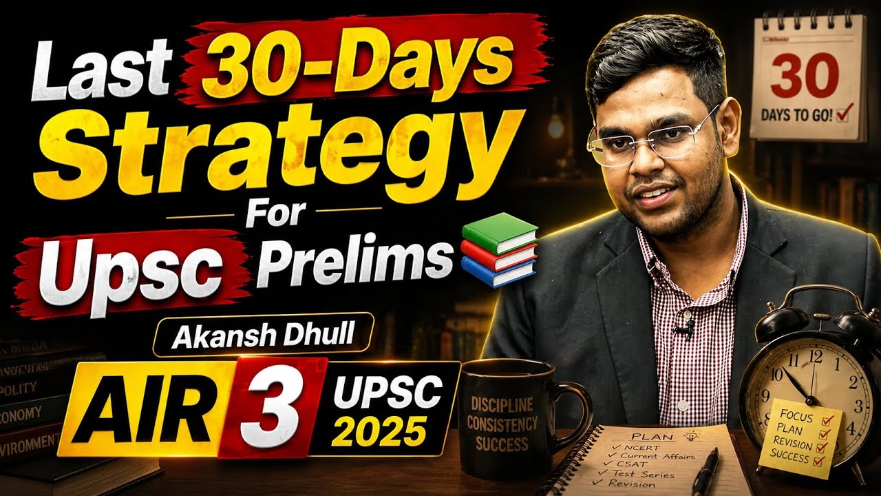 Last 30 Days Strategy For Upsc Prelims 📚 | Akansh Dhull | Upsc Prelims Strategy | Upsc 2026 