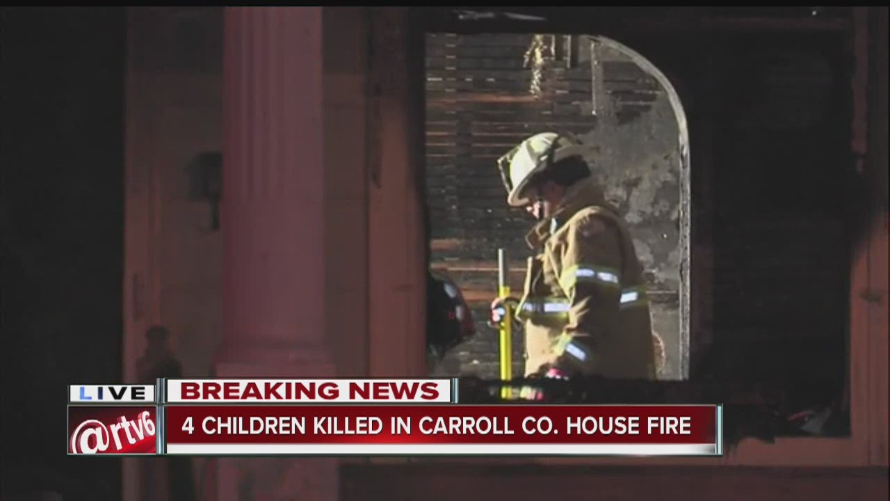 4 children killed, 3 adults hospitalized in Carroll County house fire