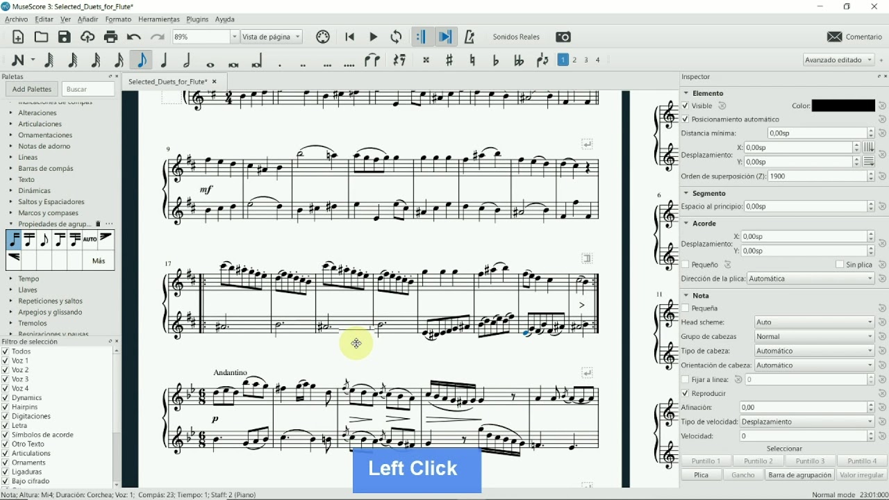 Musescore: Maquetación y distribución en la página