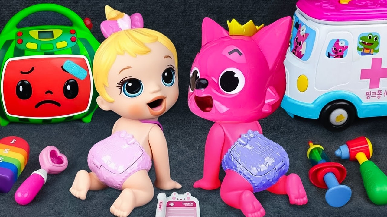 23 Minutes Satisfying Unboxing Pinkfong Doctor Toys, Ambulance Playset ASMR | Bunny Unboxing