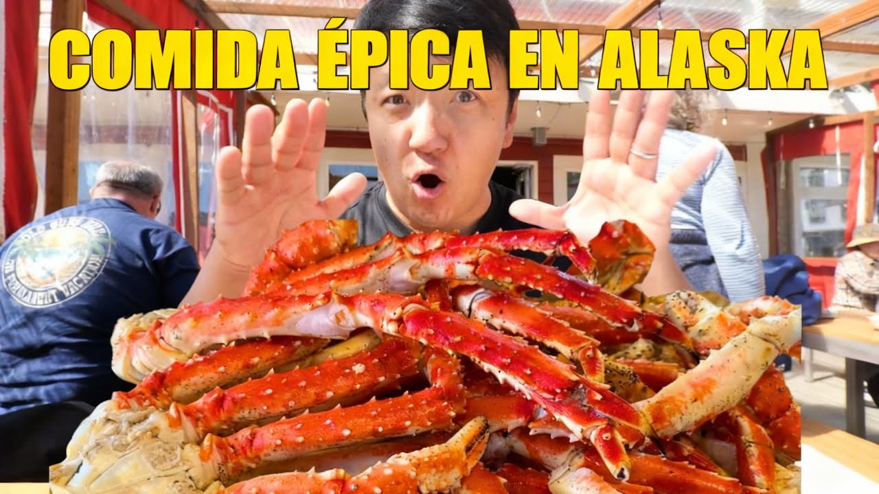 Comiendo King Crab en el restaurante más famoso de Juneau + Salmón ilimitado en Alaska! 🦀🔥