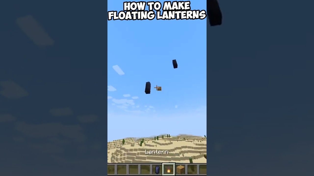 How to make floating lanterns in minecraft #Shorts