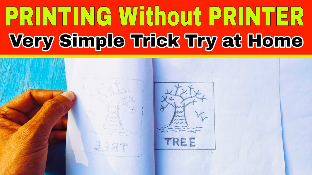 PRINTING Without PRINTER Very Simple Trick Try at Home #printing #printer #tech 