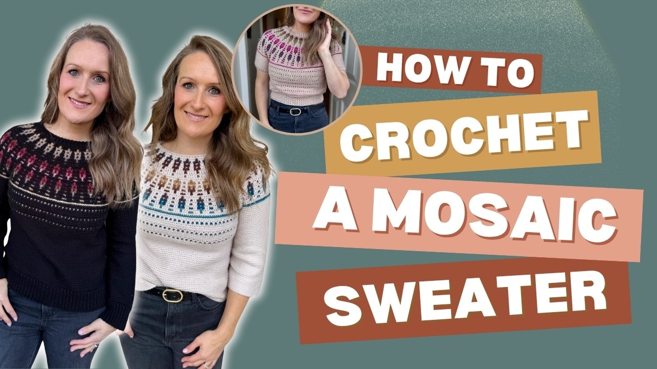 Tutorial per maglione all'uncinetto a mosaico