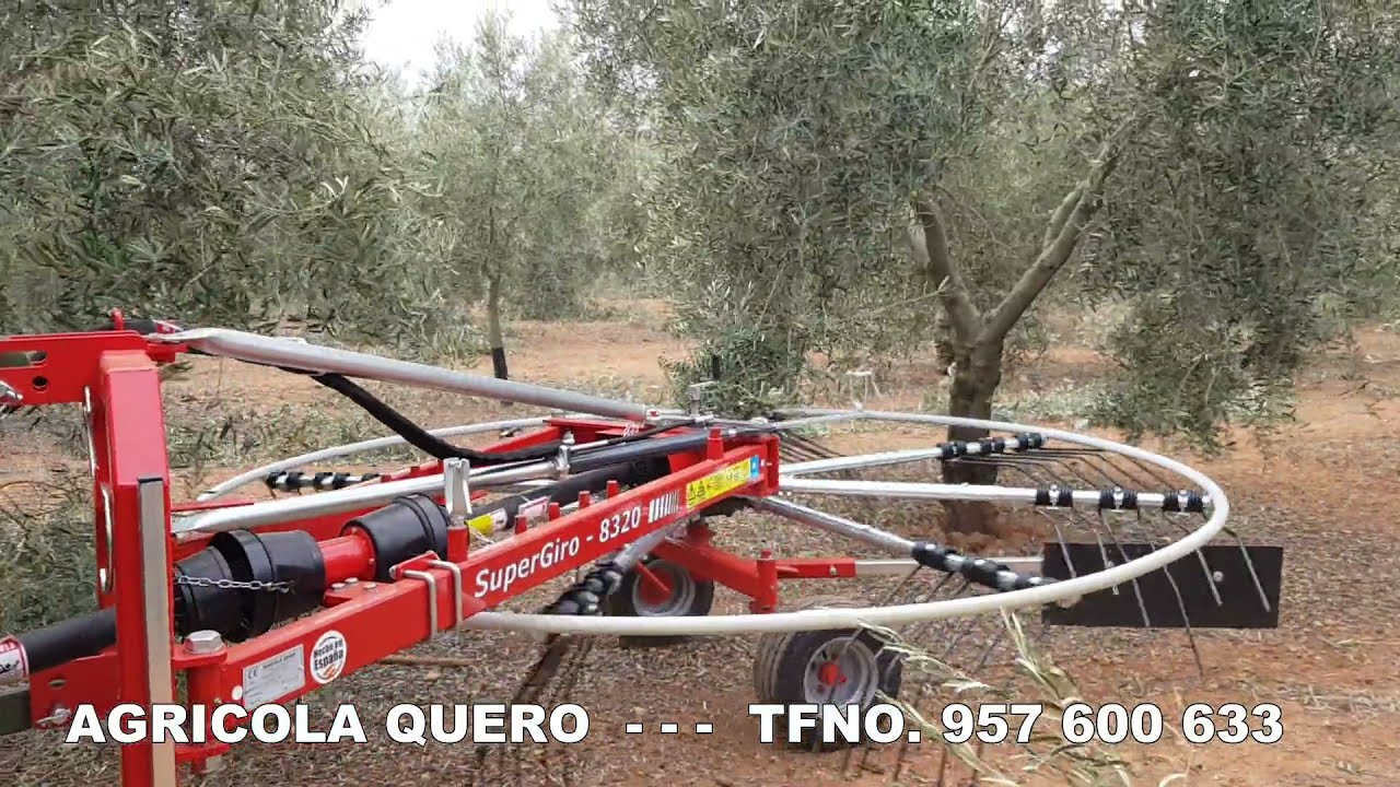 Rastrillo hilerador acordonador de ramas SuperGiro (Fabricado en España)