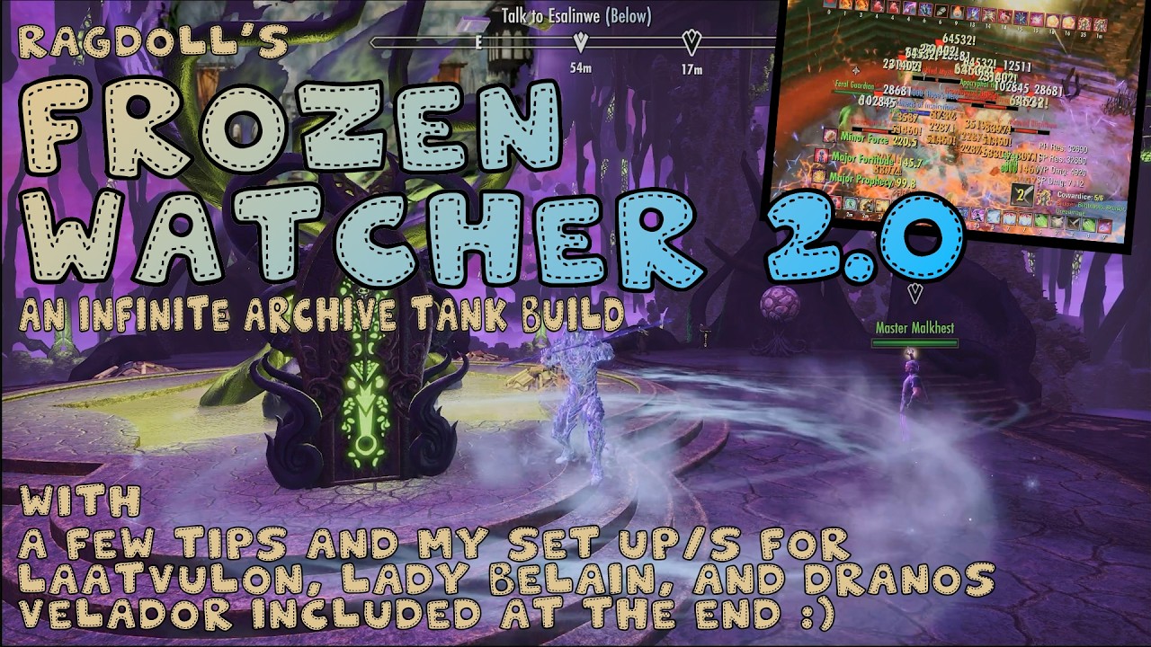 ESO | Ragdoll's Frozen Watcher 2.0 | An infinite Archive Tank Build | reach really high Arcs!!!