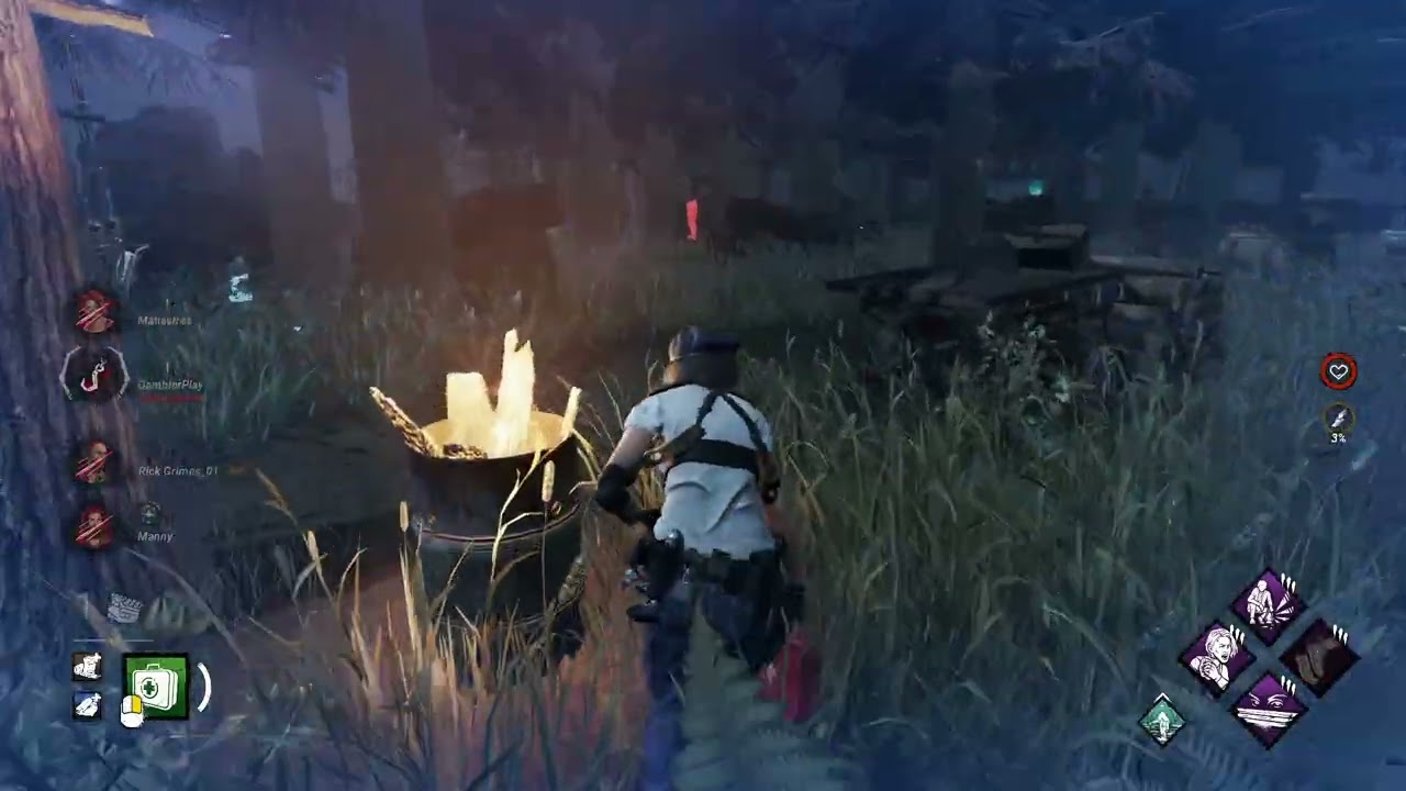 Dead by daylight Jill against The Hillbilly