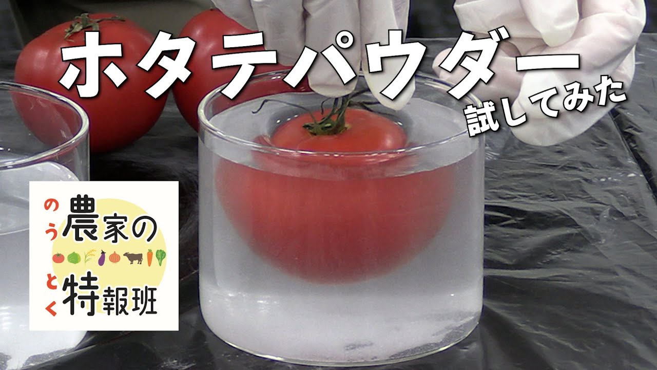 【農家の特報班】ホタテパウダー〝怪しい〟農薬除去効果　ネット拡散する情報を検証