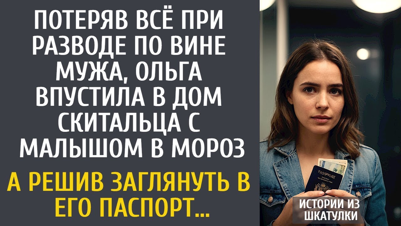Потеряв всё при разводе, впустила в дом скитальца с малышом в мороз… А решив заглянуть в его паспорт