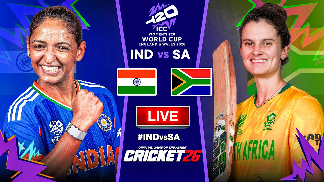 🔴 India W vs South Africa W Live | ICC Women's T20 World Cup 2026 | IND vs SA | Cricket 26 Live