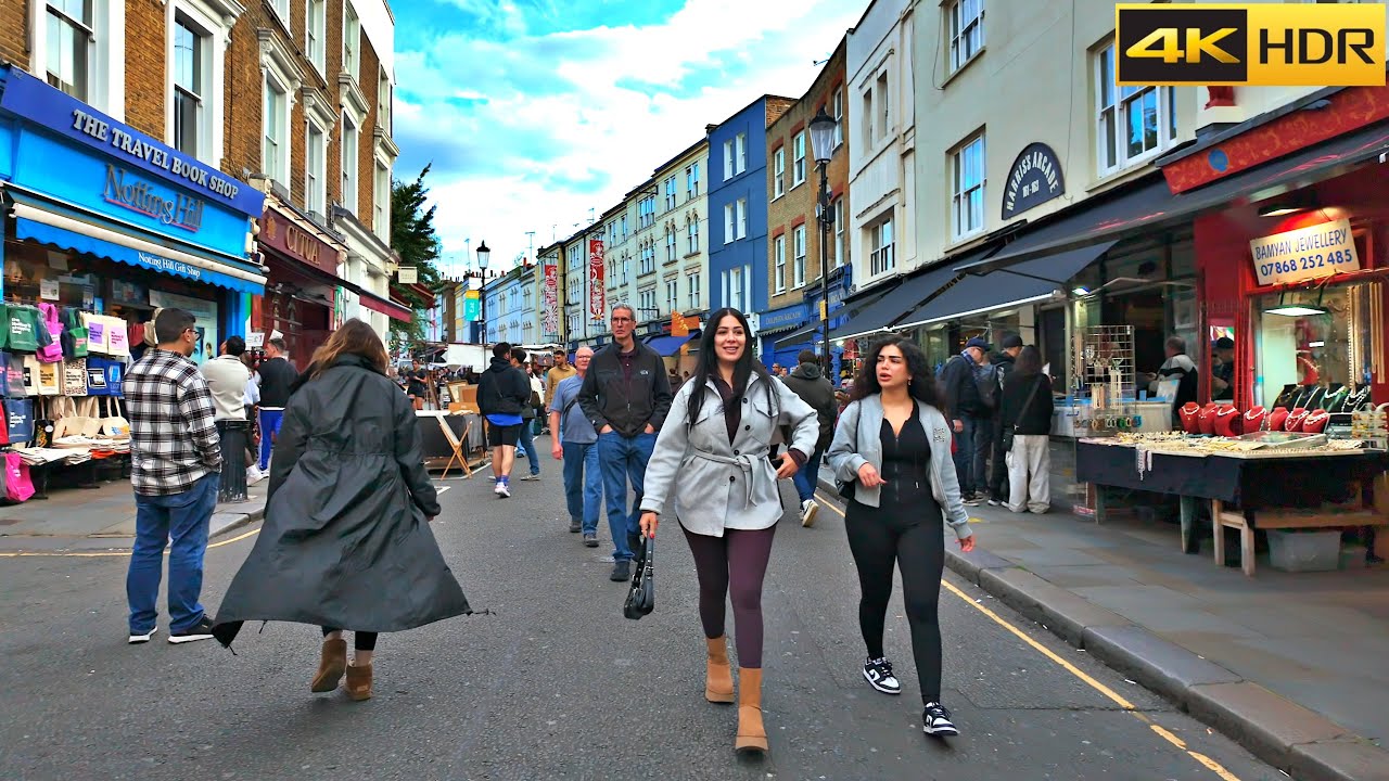 London's Famous Stalls in Autumn-Oct 2024 I Notting Hill and Portobello Market's[4K HDR]