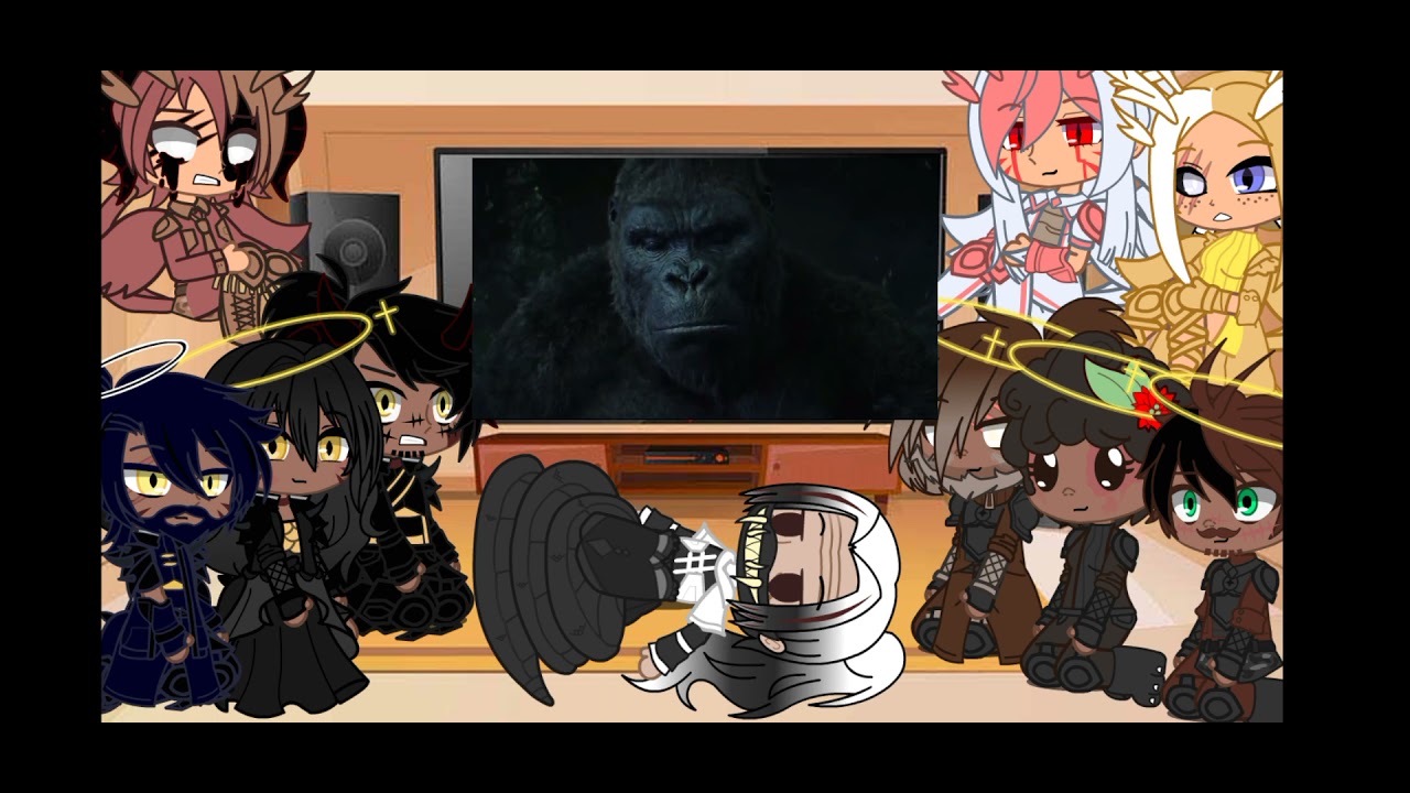 pais e ancestrais do godzilla, kong e ghidorah + ??? reagem ao rap do kong (papyrus da batata)