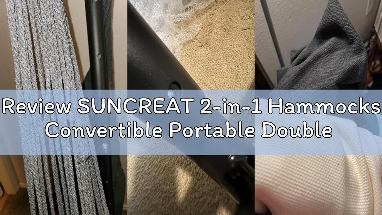 Review SUNCREAT 2-in-1 Hammocks Convertible Portable Double Hammock with Stand, Outdoor Hammock with
