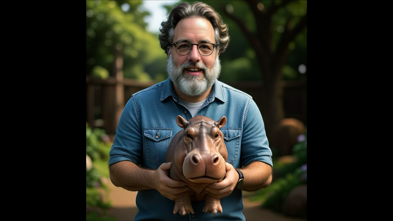 Power carved a dogwood Hippo