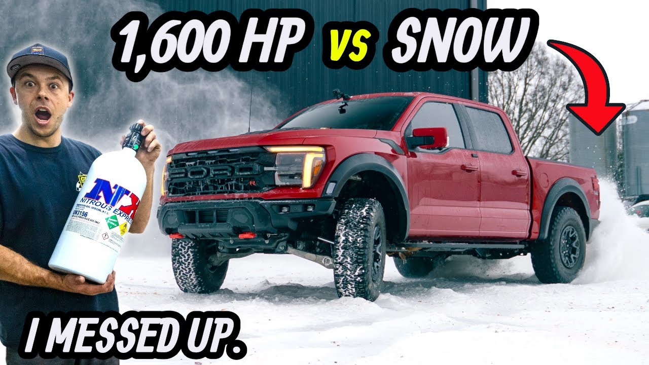 RAPTOR R мощностью 1600 л.с. с двойным турбонаддувом против Snow... Я потерял управление.