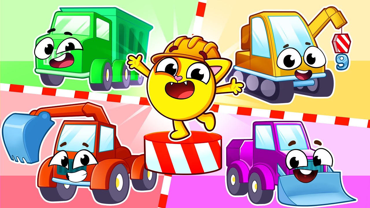 Construction Trucks Song | Kids Songs And Nursery Rhymes by Baby Zoo Karaoke