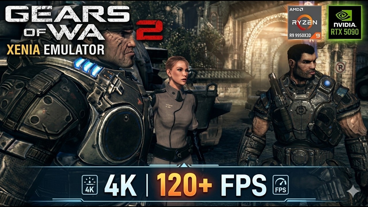 Gears of War 2 at 4K 120+FPS on Xenia Emulator &ndash; Ryzen 9 9950X3D + RTX 5090 Beast Mode!