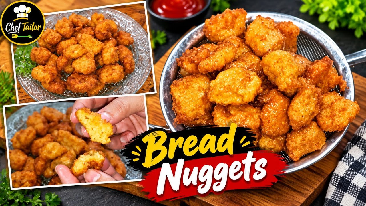Bread Nuggets recipe by ChefTailor || How to make bread Nuggets || Bread Nuggets banane ka tarika ||