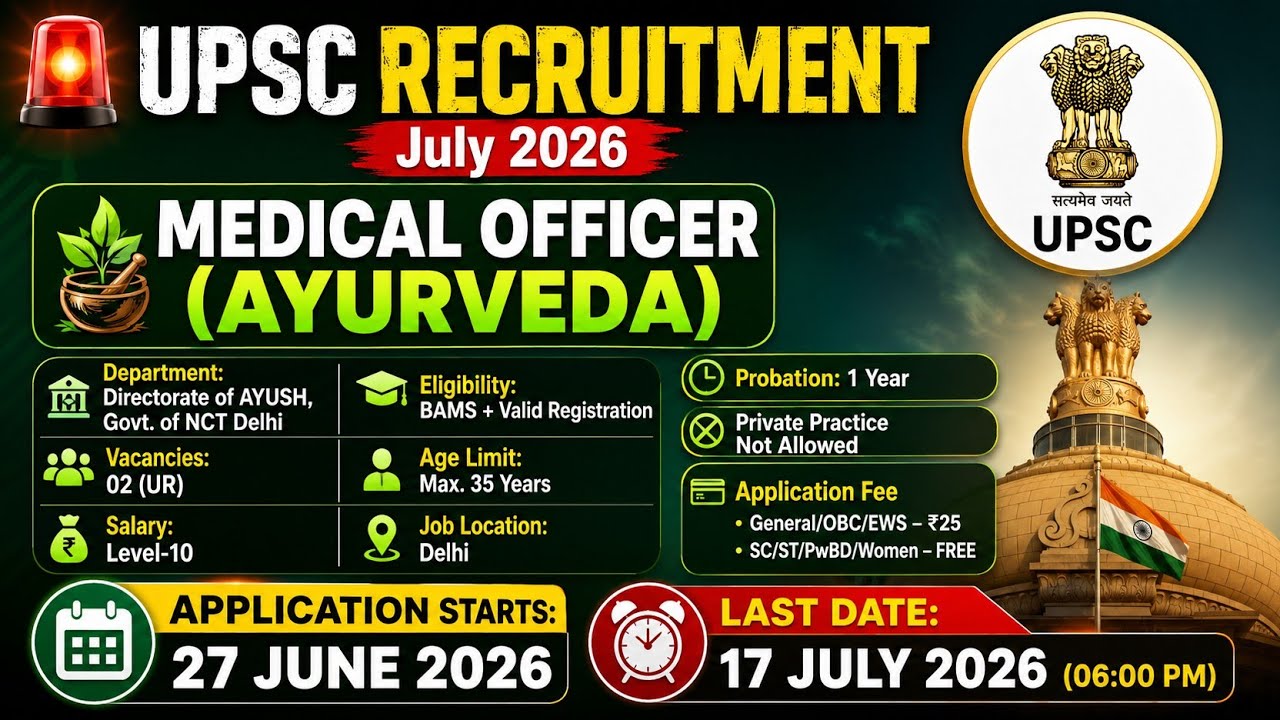 UPSC RECRUITMENT July 2026
