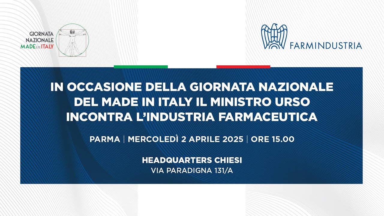 Il Ministro Adolfo Urso incontra l'Industria Farmaceutica - 2 aprile 2025