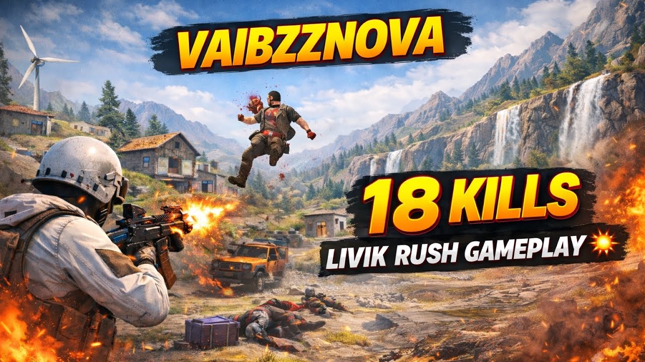 🔥 18 KILLS RUSH IN LIVIK 😱 | VAIBZZNOVA BGMI GAMEPLAY 