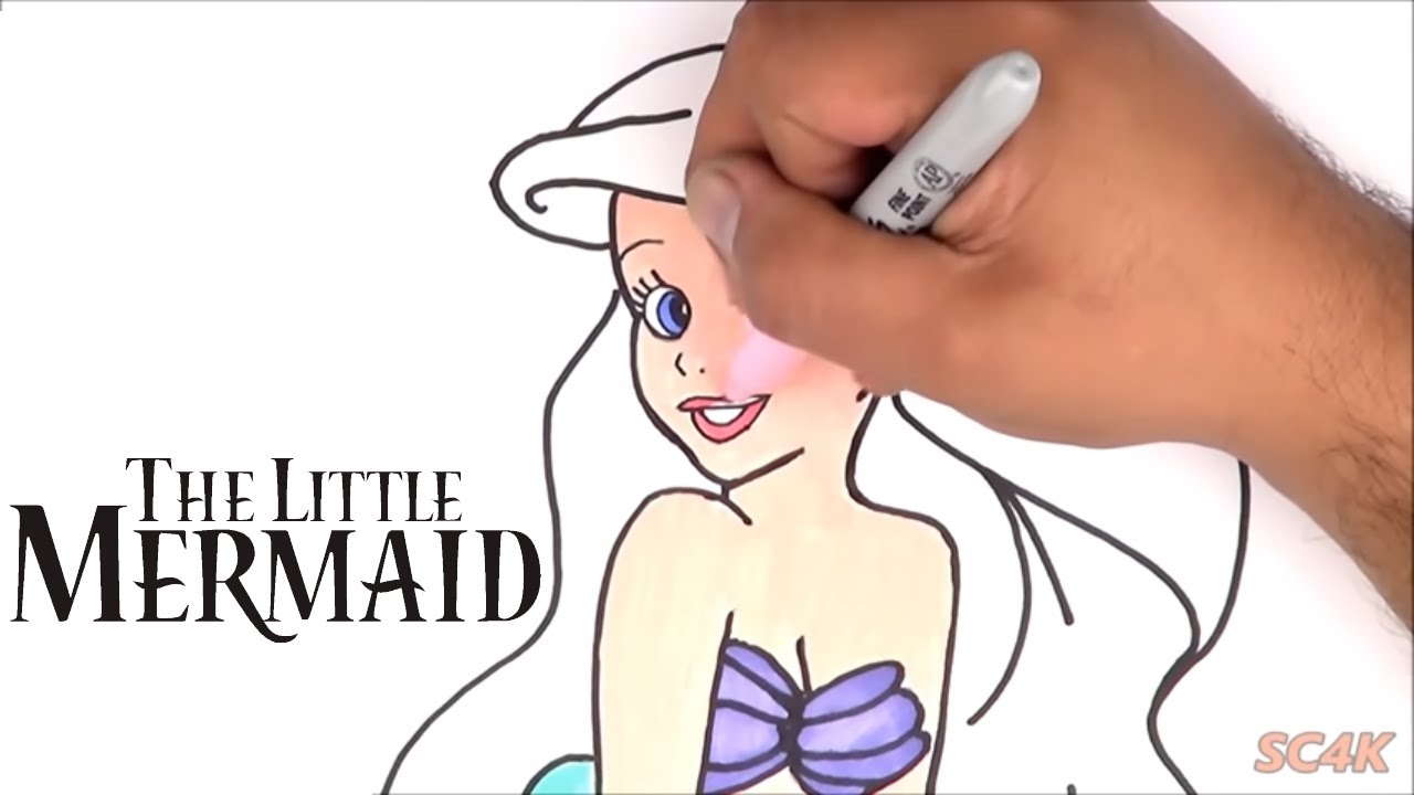 We draw The Little Mermaid Ariel