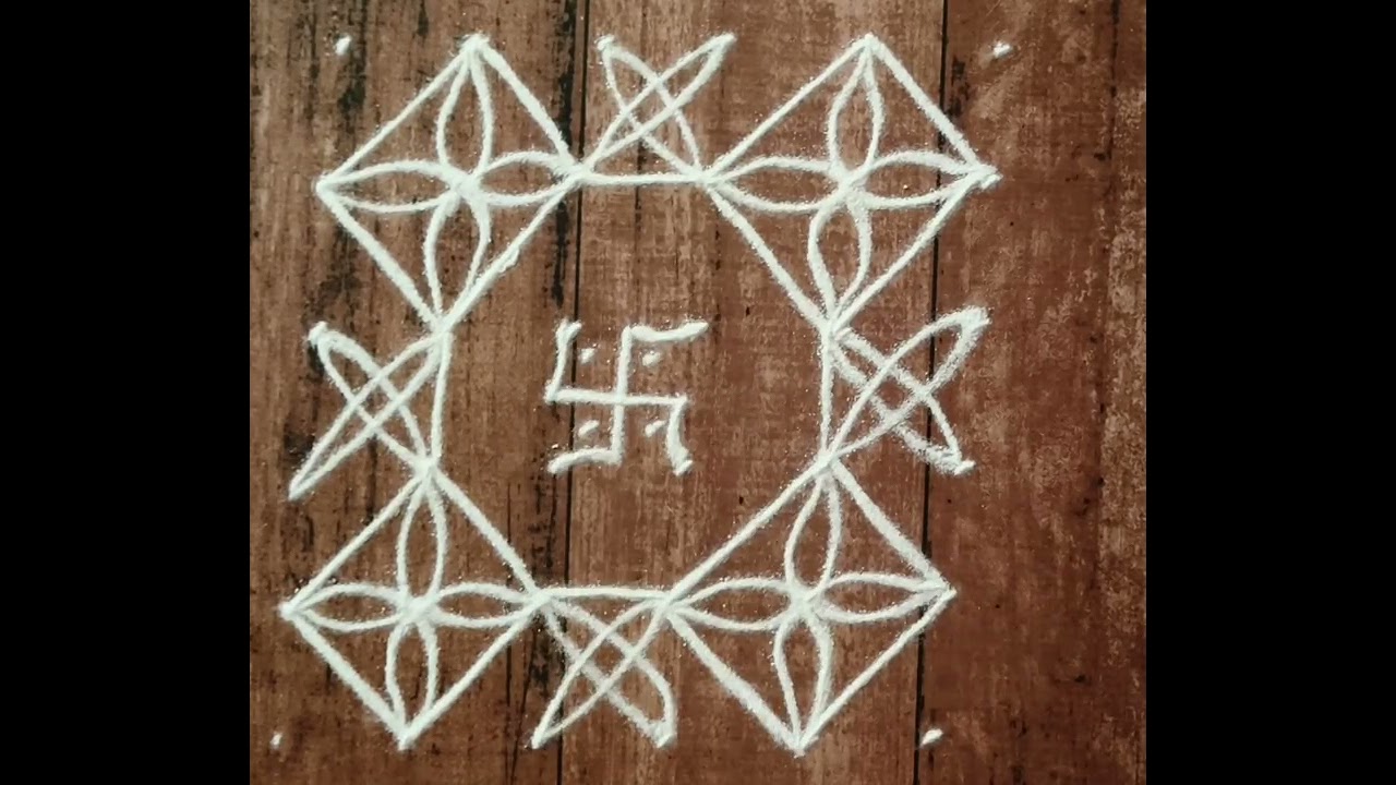 Dots Easy Daily Rangoli 🌺 ll Beautiful Kolam Design 🙂