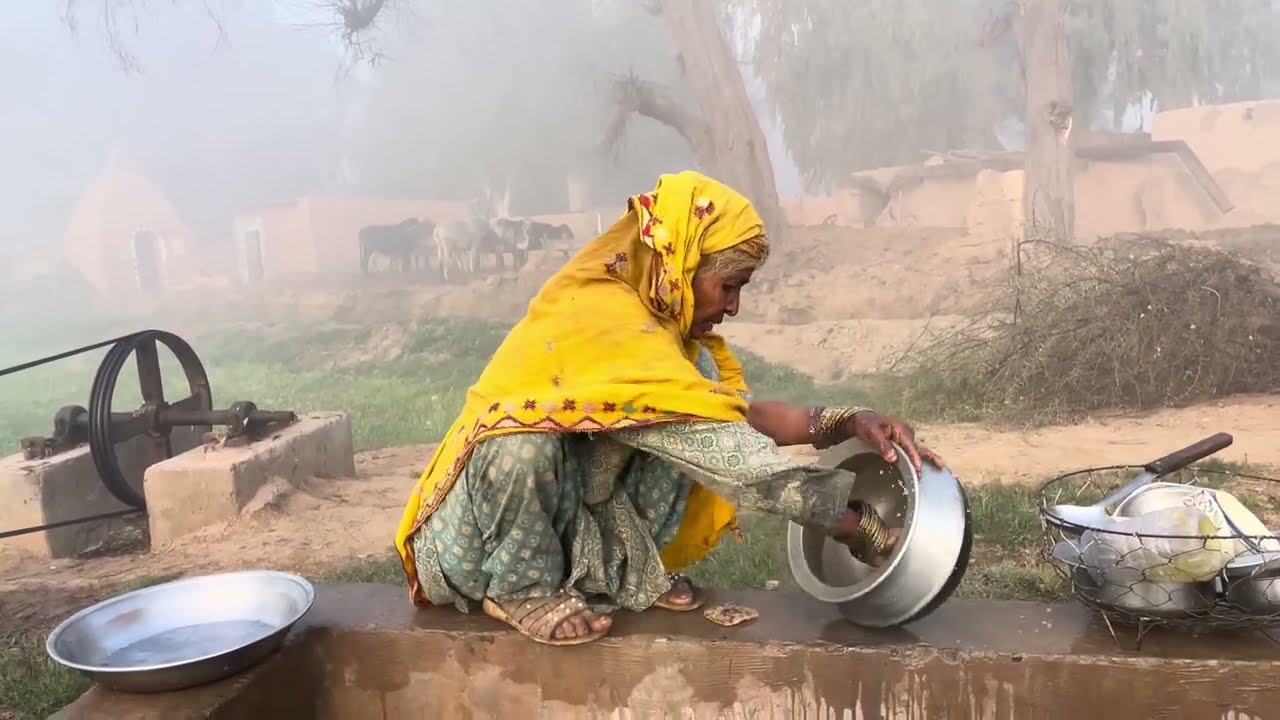 Village Women Morning Routine In Winter Fog || Village Life Pakistan || Traditional Food