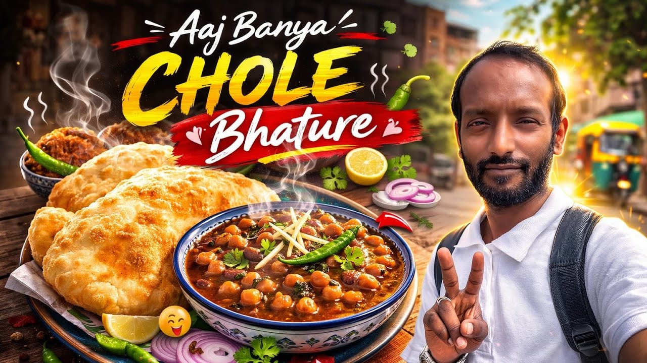 Aaj Banaya Garma Garam Chole Bhature 🤤 | Desi Breakfast Vlog