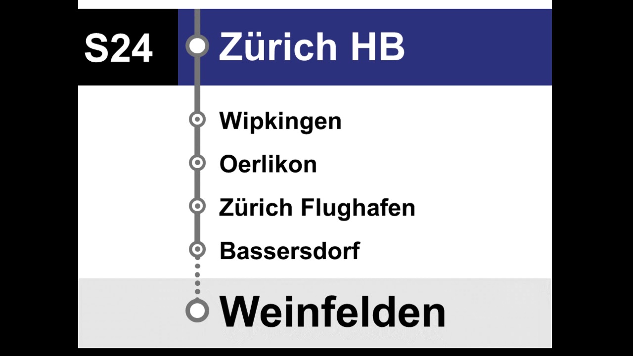 ZVV Ansagen - S24 Zug-Zürich HB-Winterthur-Weinfelden