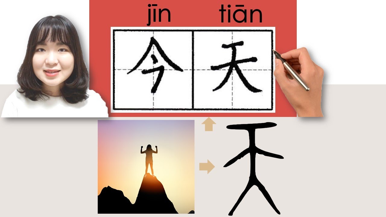 【NEW HSK1】 _#hsk1 _今天/jintian (today) How to Pronounce & Write Chinese Vocabulary/Character Story