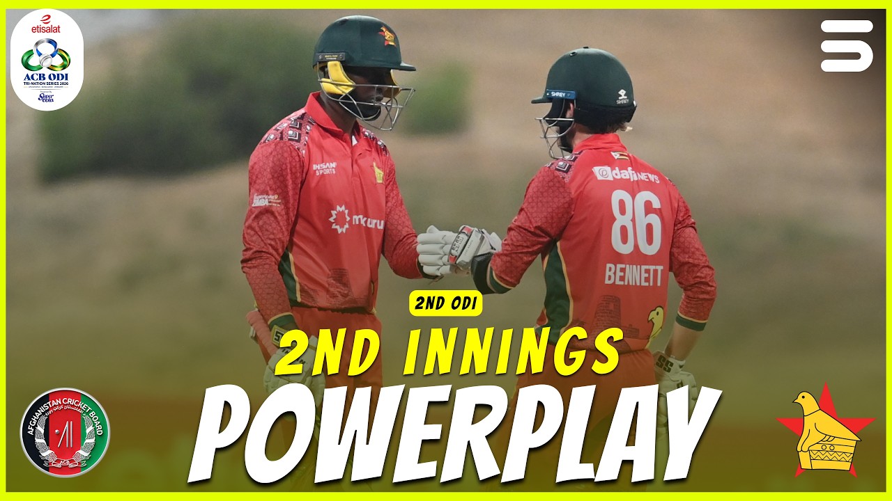 2nd Innings Powerplay | Afghanistan vs Zimbabwe | Match 2 | ODI Tri-Series 2026 | M9R1K