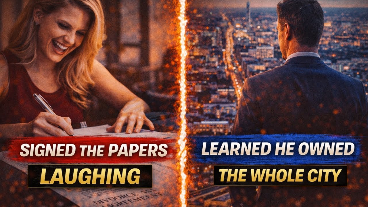 She Signed the Divorce Papers Laughing—Then Learned His Name Owned the Entire City