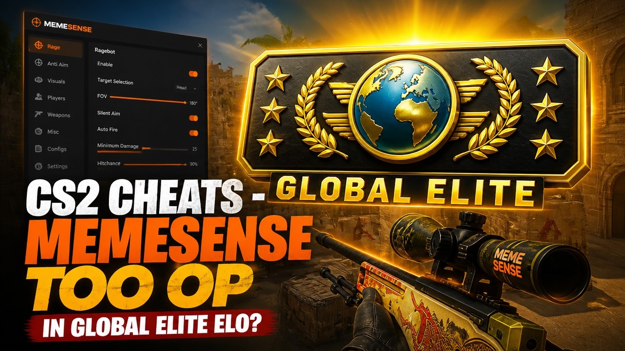 CS2 Cheats - MEMESENSE TOO OP In Global Elite ELO?