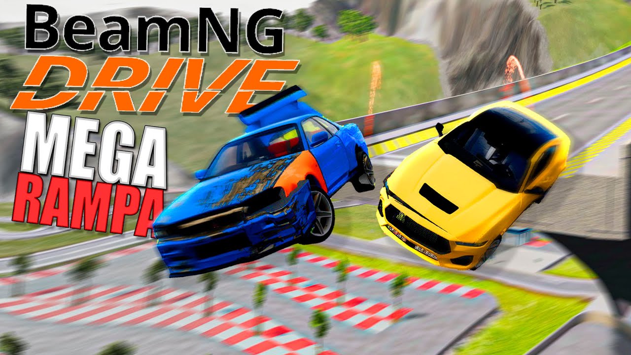 Super Rampa de Demolição com Carros Novos vs Antigos do Beamng drive