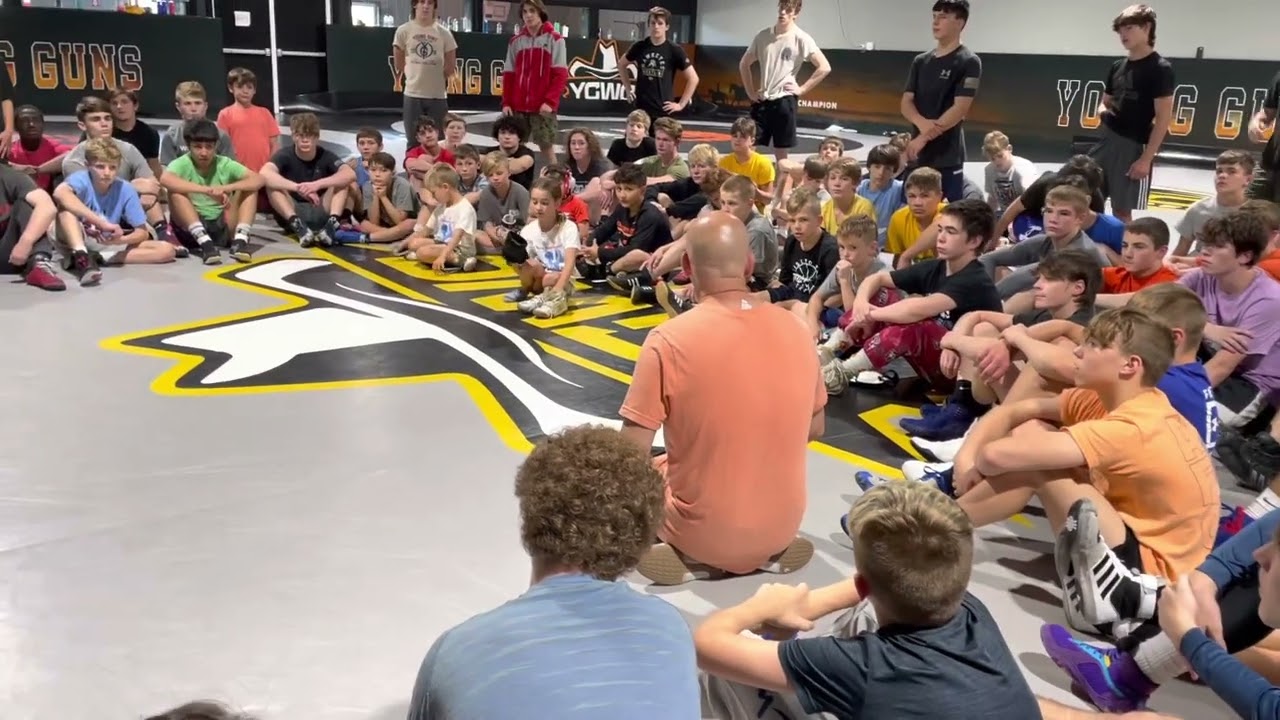 Coaching a session at the Young Guns Camp: Snap Downs and chasing corner