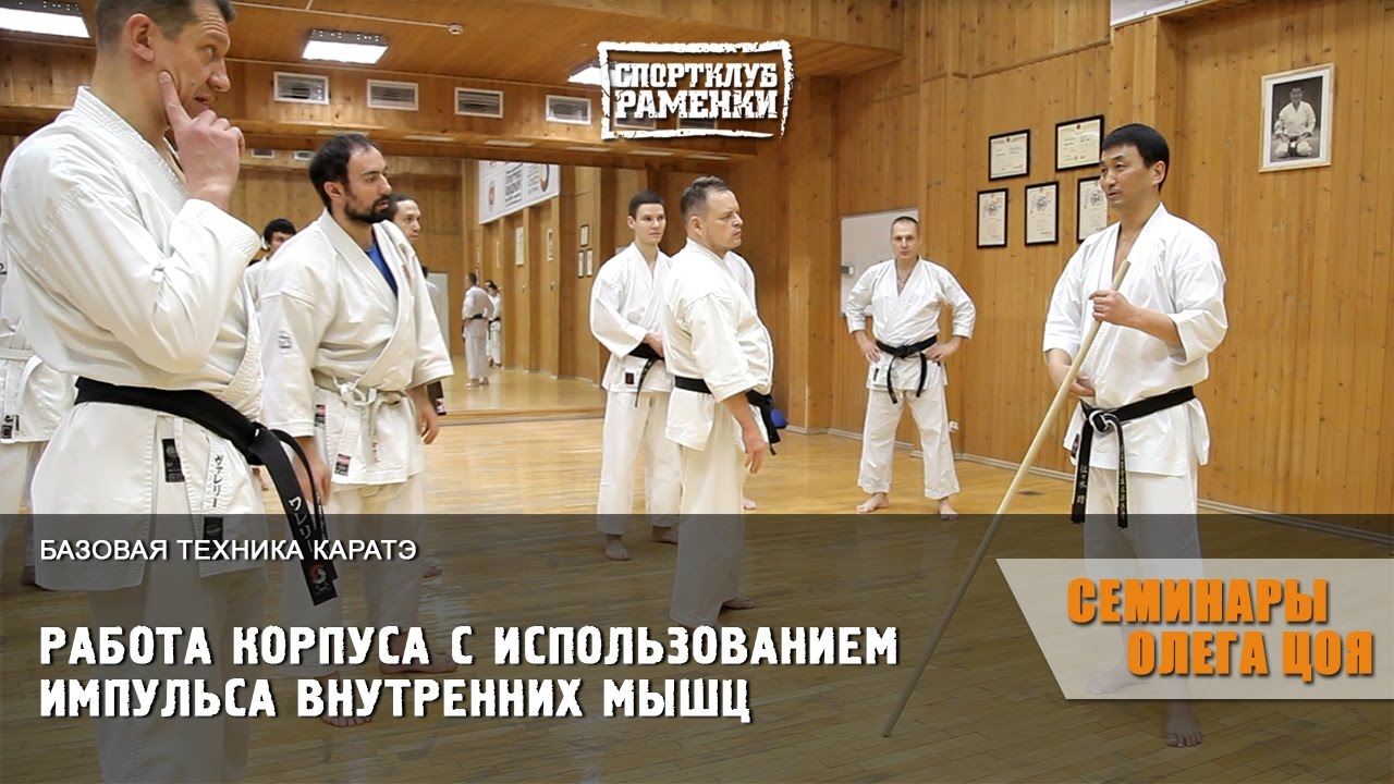Каратэ Шотокан. Уроки Олега Цоя. Работа корпуса с использованием импульса внутренних мышц