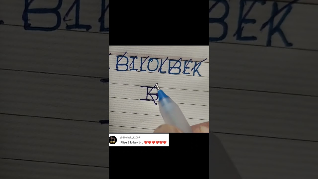 BILOLBEK NAME PROFILE LOGO CREAT 🔥 ✨ 💥 comment your name #viraltrendingshorts  #logodesign #shorts